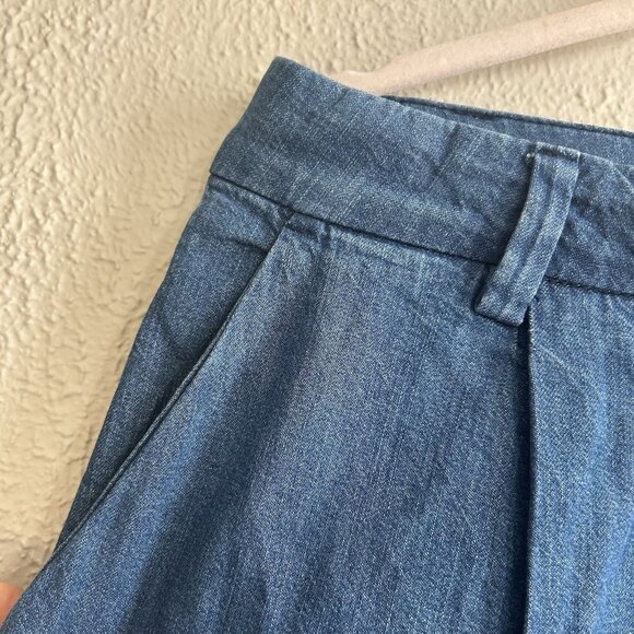 Old Navy Womens hi Wide Leg Jeans Trousers 12 Blue Denim Career Casual Feminine - Picture 7 of 10